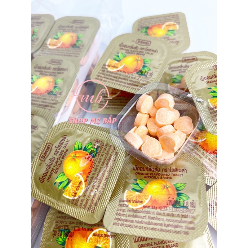 Kẹo Cam Vitamin C Thái Lan - Lốc 24 hộp nhỏ hương vị tuổi thơ - Shop Mẹ Bắp