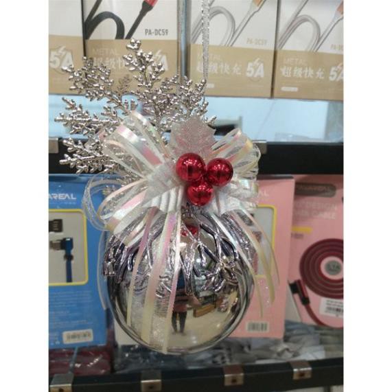 QUẢ CHÂU TRANG TRÍ MÀU VÀNG - CHÂU NOEL MÀU BẠC - TRÁI CHÂU 10CM MÀU HỒNG - CHÂU BÓNG TO