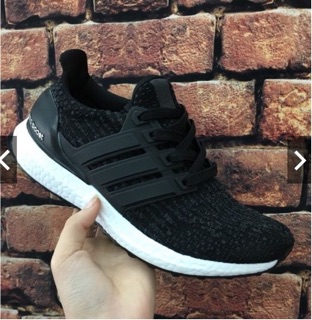 [ Full box + tặng móc khoá ] Giày ultra boost 3.0 đen trắng