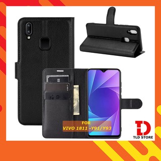 Bao da Vivo 1811 Y91 Y93 🔥𝐅𝐑𝐄𝐄 𝐒𝐇𝐈𝐏🔥 Ốp lưung da cao cấp có nắp gập và chống xem phim