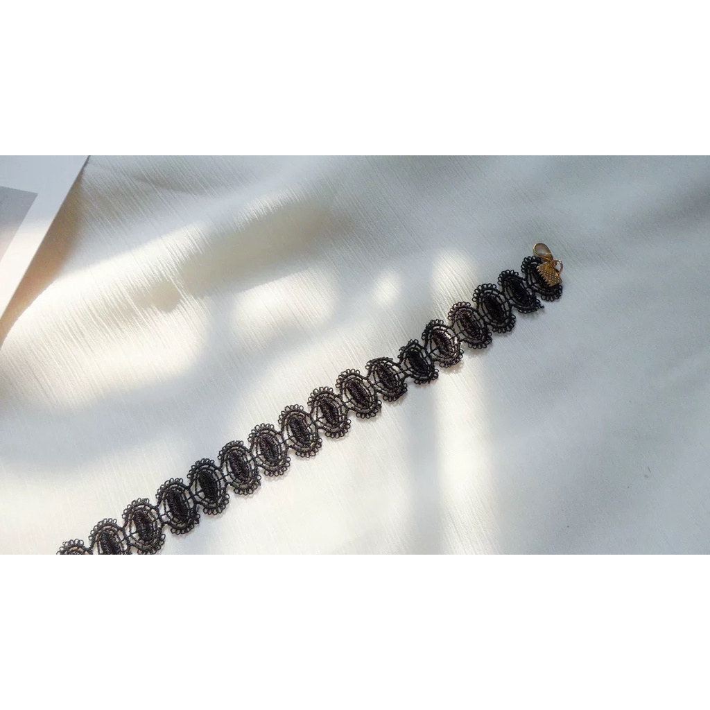 Vòng Cổ choker Dây Đen Phong Cách gothic