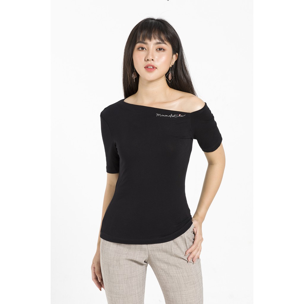 Áo thun lệch vai VIENTRAN V61S20H008