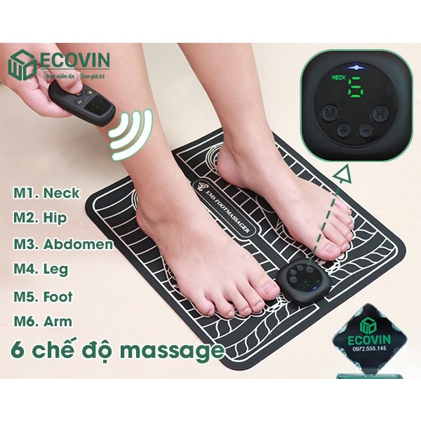 Máy Massage Bàn Chân EMS HM-C3 Hỗ Trợ Lưu Thông Khí Huyết, Giảm Mùi Hôi [HÀNG MỚI]