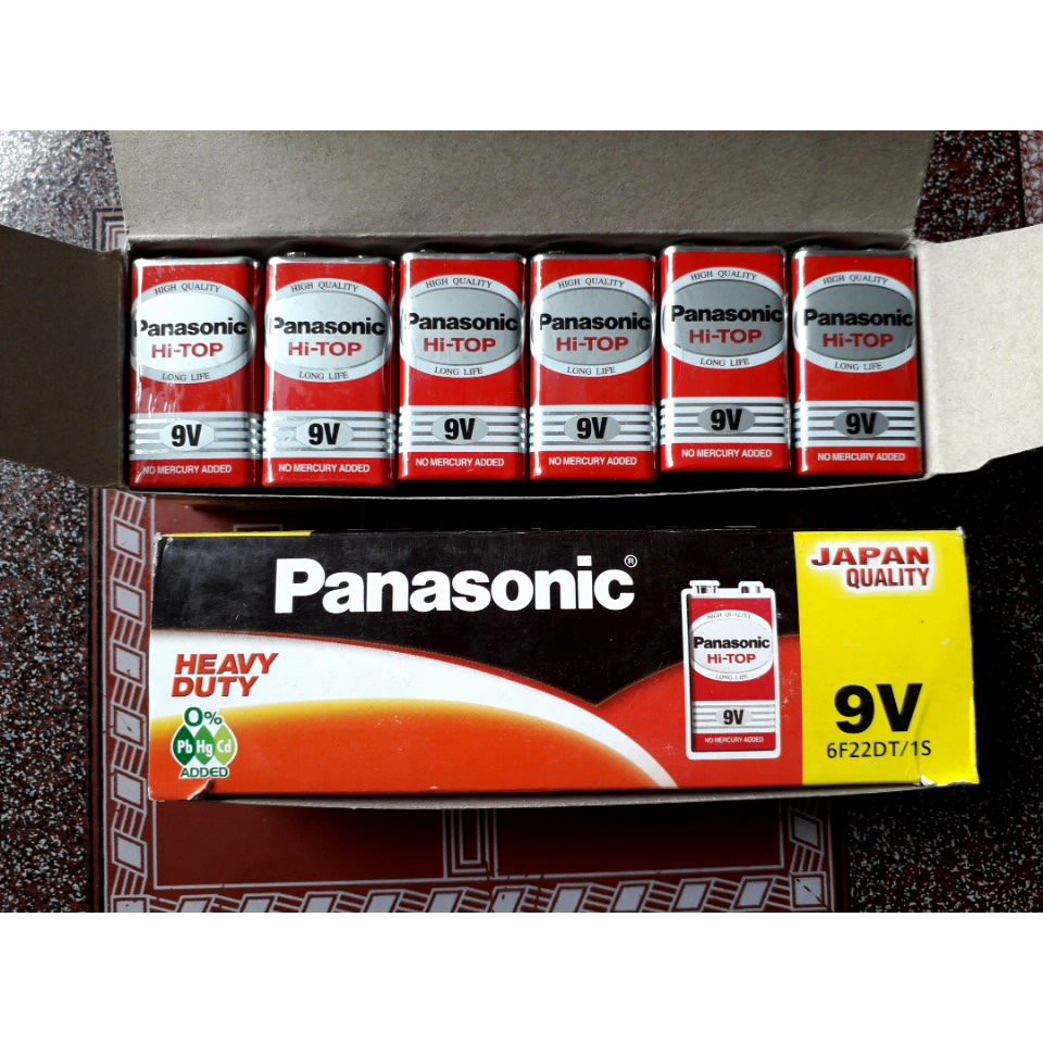 01 hộp Pin vuông 9V Panasonic (10 viên)