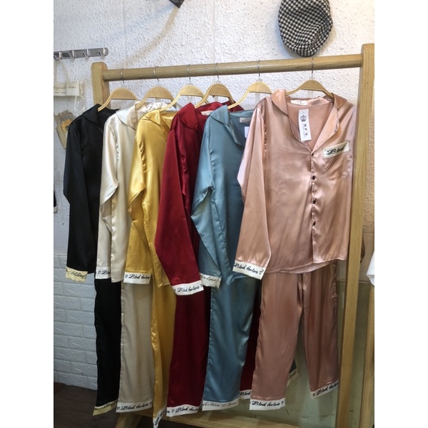 (VIDEO+ẢNH THẬT) ĐỒ NGỦ LỤA PYJAMA DÀI TAY TRƠN 6 MÀU | BigBuy360 - bigbuy360.vn