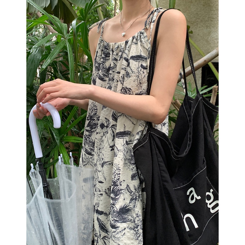 Đầm Maxi Không Tay In Hoa Thời Trang Mùa Hè Dành Cho Nữ