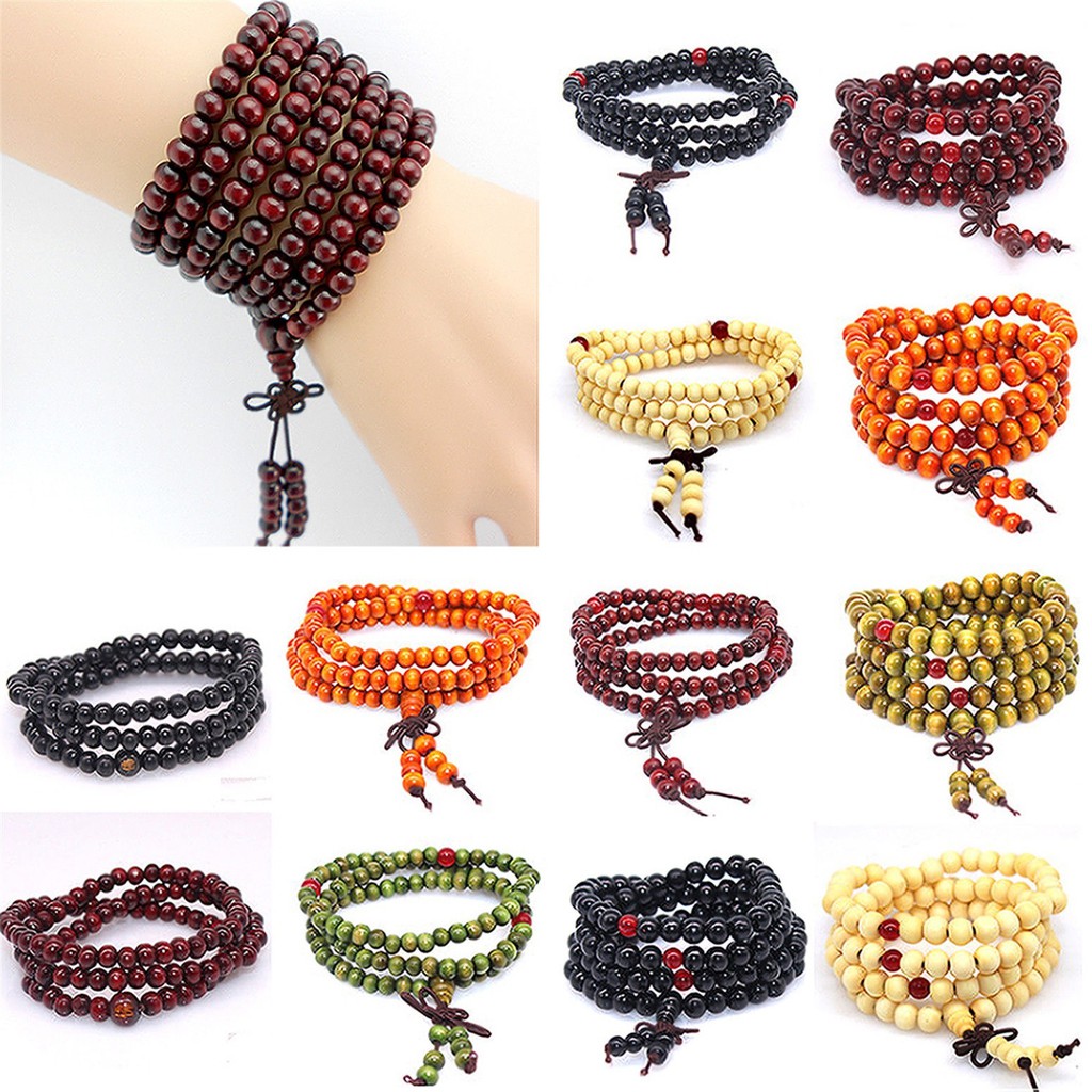 Vòng tay dạng chuỗi hạt nhiều lớp đính mặt biểu tượng vô cực