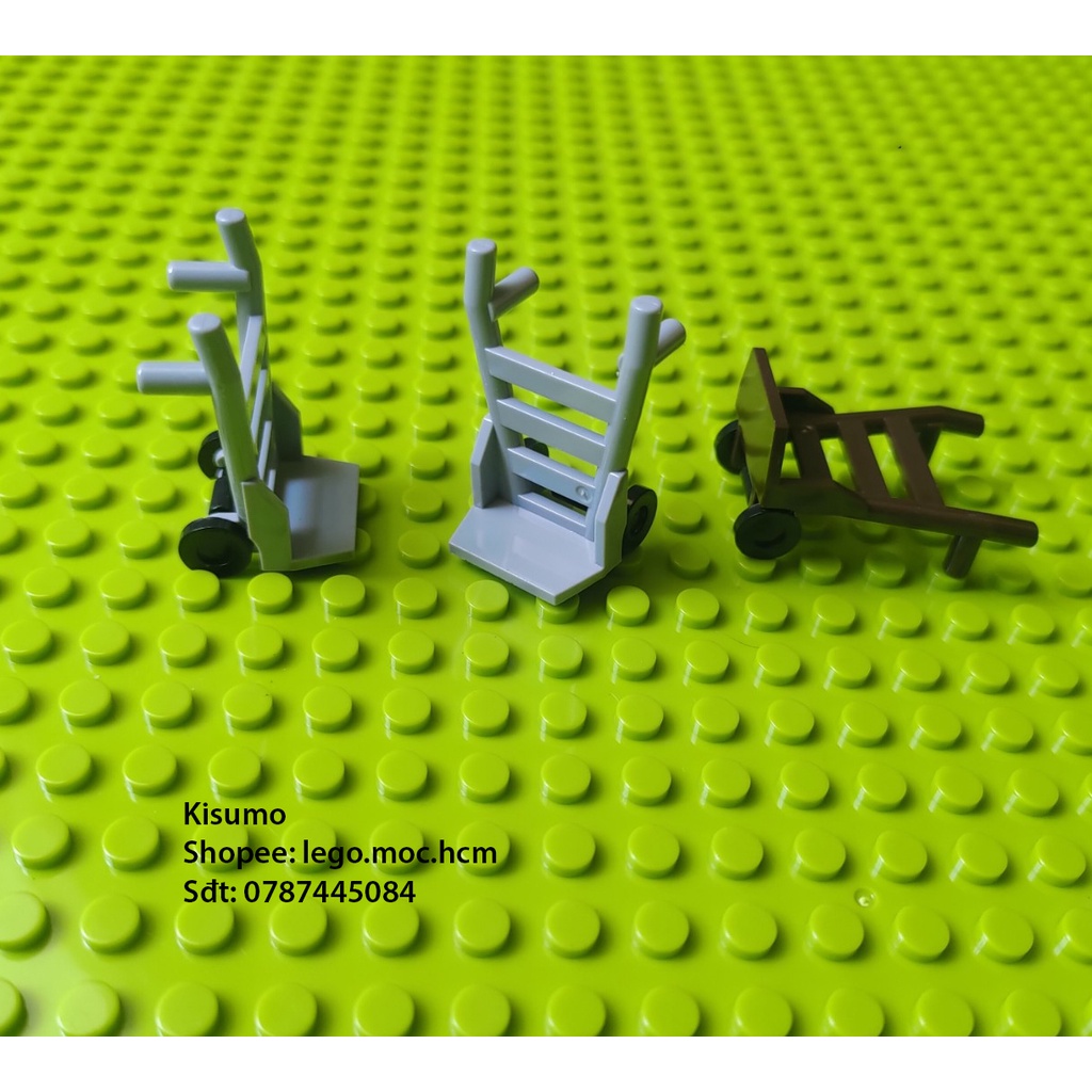 Đồ chơi giáo dục lắp ráp   logo moc  1 chiếc xe đẩy hàng thùng ch7