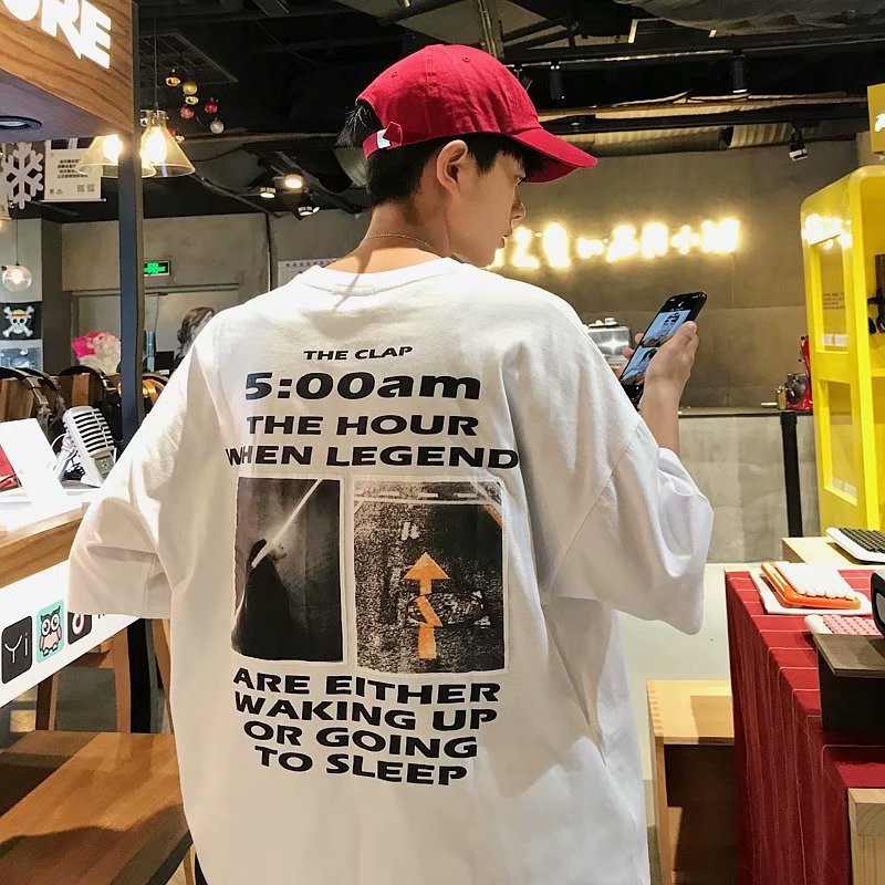 Áo Thun tay lỡ Nam nữ Unisex 5AM cổ tròn vải thun co giãn không nhăn ảnh thật 🕓 áo phông trơn nam ngắn tay chính hãng