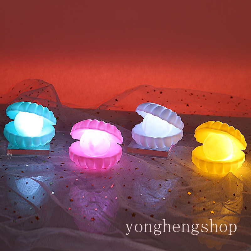 Đèn ngủ để bàn hình vỏ ngọc trai sáng tạo