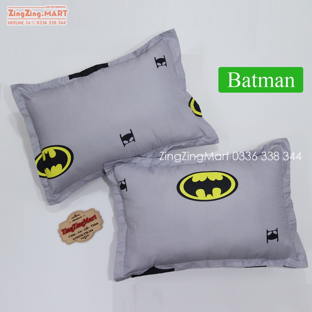 Vỏ gối 50x70cm Cotton poly có khóa kéo chắc chắn, được chọn mẫu