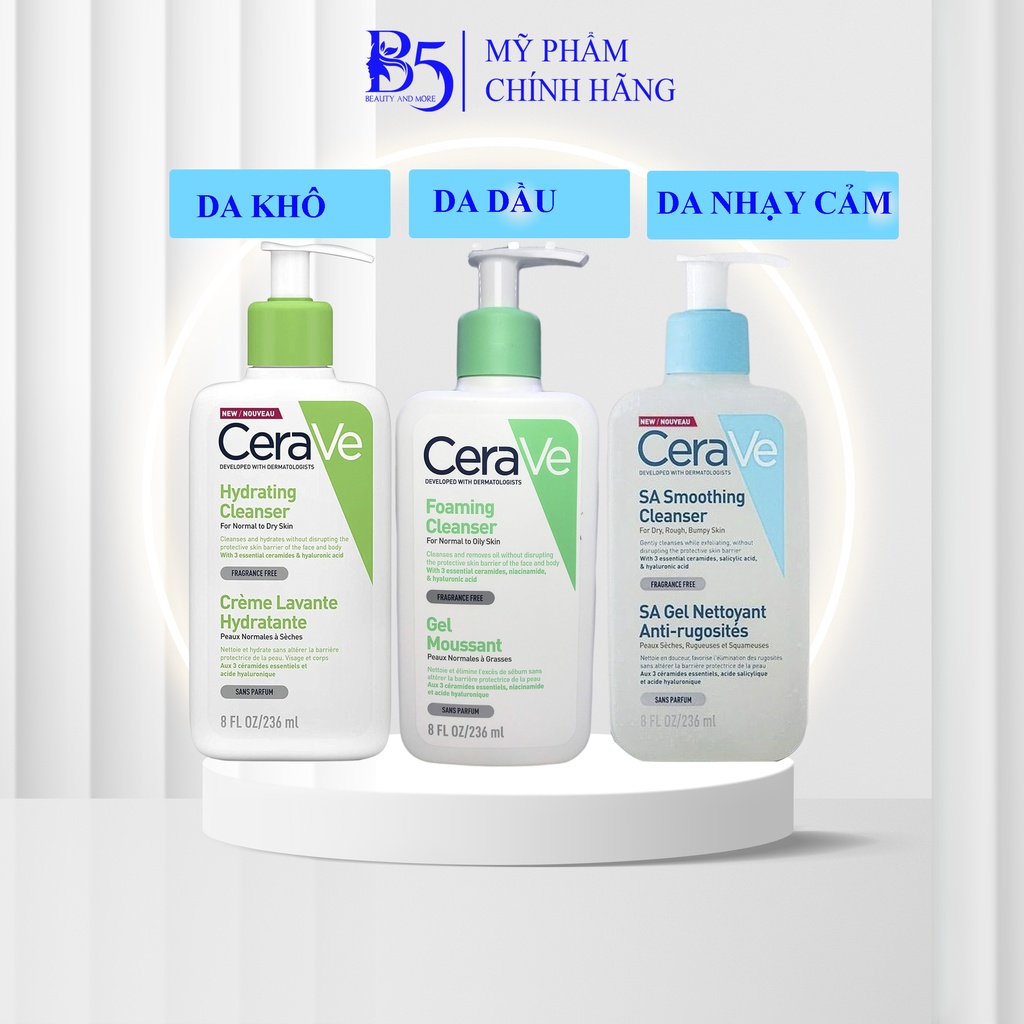 Sữa Rửa Mặt CERAVE ĐẦY ĐỦ SIZE BẢN PHÁP