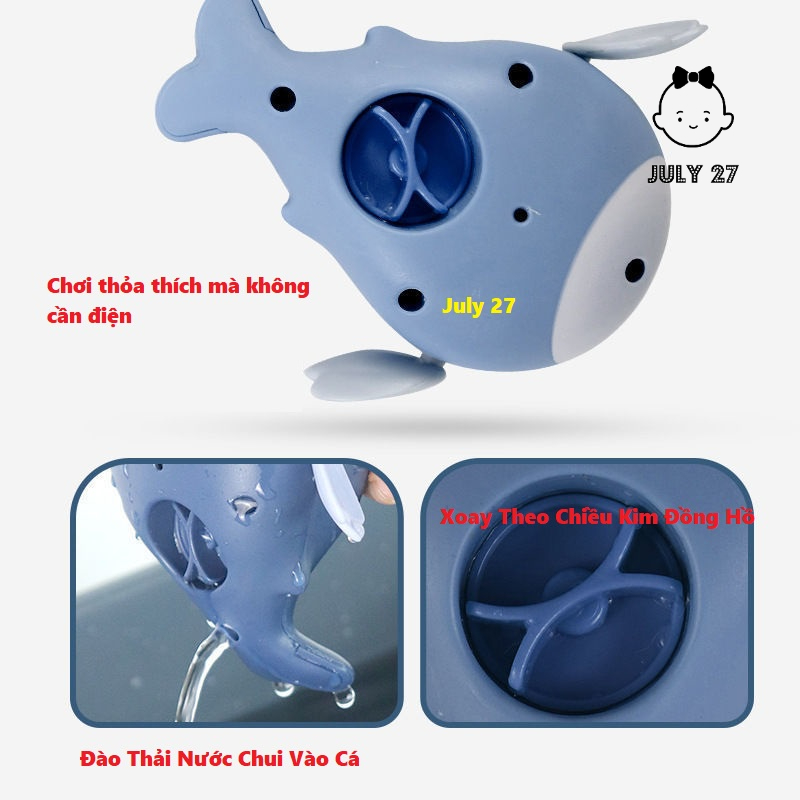 Cá Heo Bơi Lội, Đồ Chơi Thả Bồn Tắm, Cá Heo Bơi Vặn Cót Dễ Thương Cho Bé Yêu  - July 27