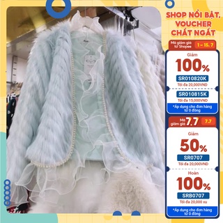 Áo lông phối ren ngọc Tiểu Thư