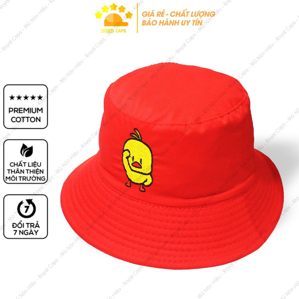 Mũ Bucket Nón Bucket Tai Bèo Nam Nữ 2 Mặt Vịt Vàng Vải Kaki Unisex - Royal Caps