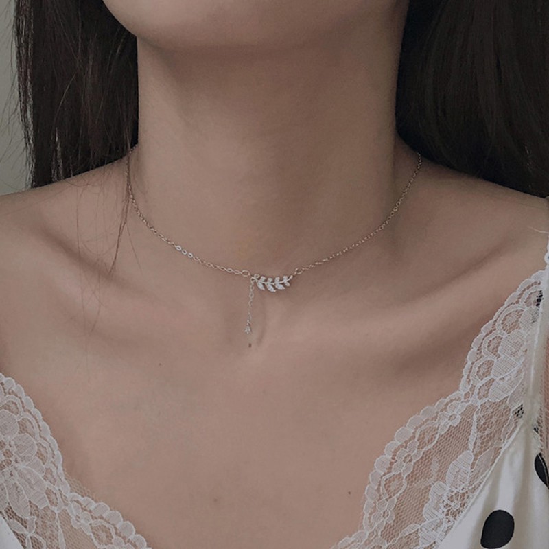 DÂY CHUYỀN BẠC HÌNH LÁ - MELY B11