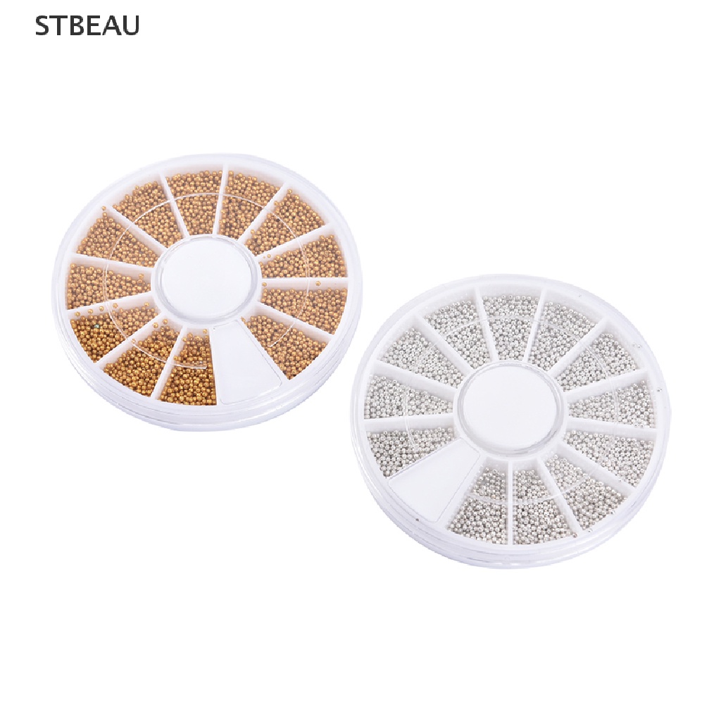 [Hàng mới về] Hộp bánh xe đựng hạt kim cương giả 3D hình trứng cá dùng trang trí móng tay