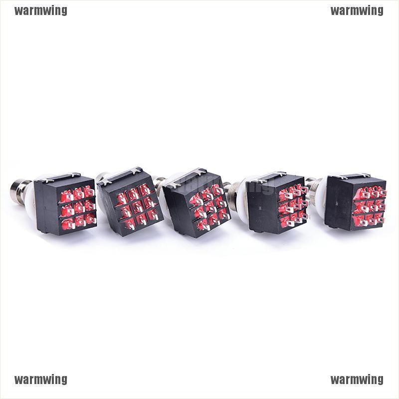 Set 5 Bàn Đạp Tạo Hiệu Ứng 3PDT 9-Pin Bằng Kim Loại Cho Đàn Guitar