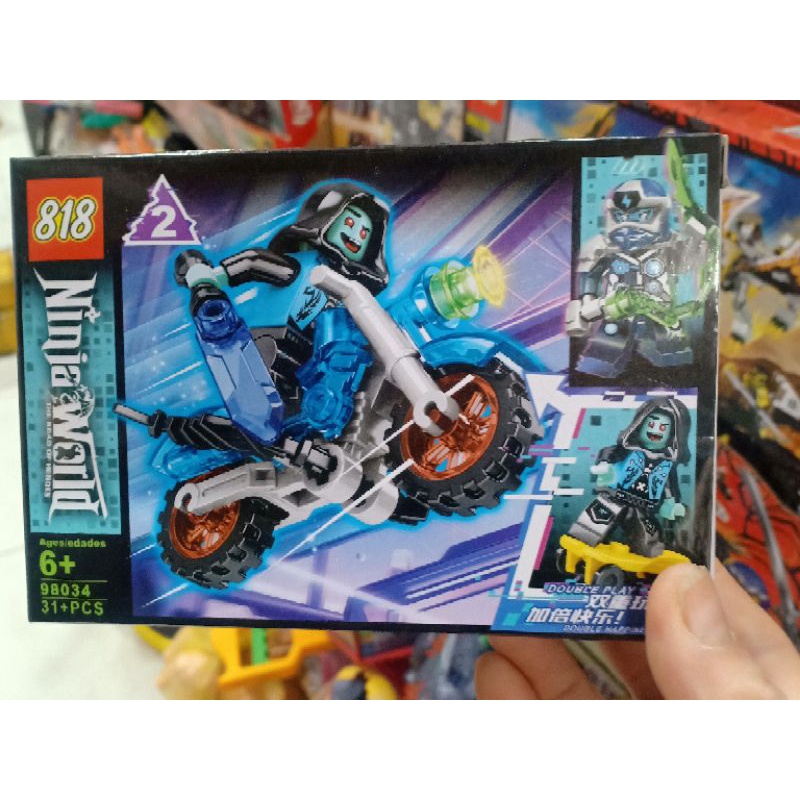 Lego ninja xếp hình -bộ lego ninja world lắp ráp xe máy