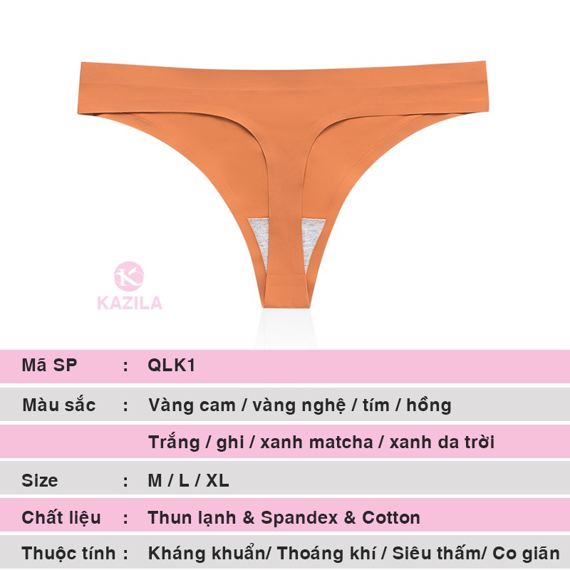 Quần lót lọt khe su đúc cạp ép siêu mềm mại, quần lọt khe nữ sexy không viền may thoáng khí Kazila QLK1 | BigBuy360 - bigbuy360.vn