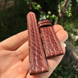 Dây đồng hồ da cá sấu ( cá nhập, khâu tay, dây mềm)