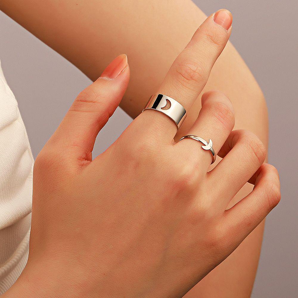 Nhẫn VANES1 Hình Trái Tim / Cá Heo Có Thể Điều Chỉnh Kích Cỡ