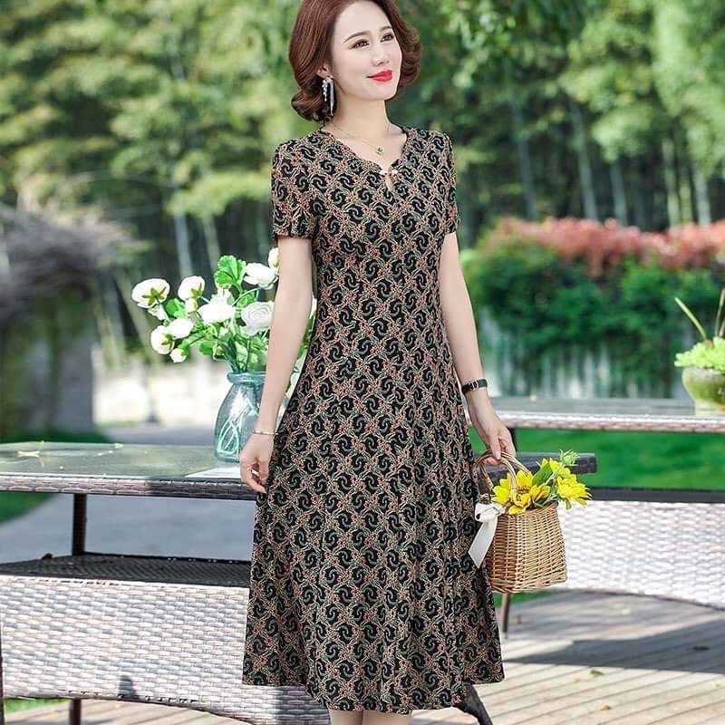 Đầm ren nữ trung niên cao cấp kiểu dáng sang trọng NP2863