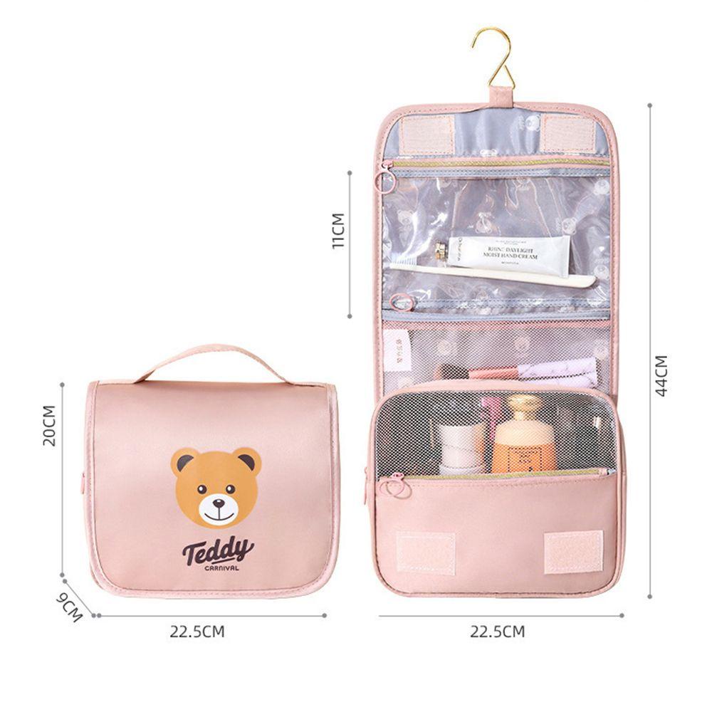 Túi Đựng Mỹ Phẩm / Đồ Trang Điểm Họa Tiết Gấu Teddy Dễ Thương