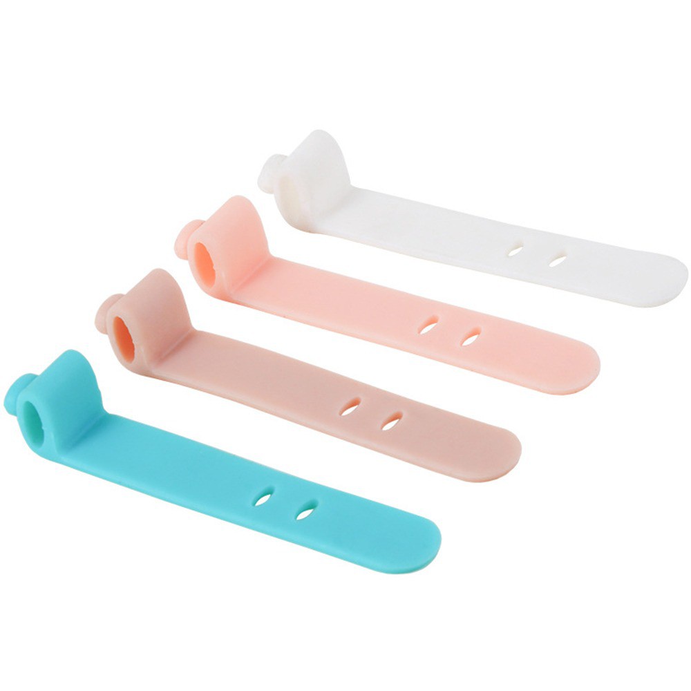DÂY SILICON V6 Mới Về Buộc Giữ Tai Nghe/Cáp Sạc - Dây Quấn Đai Cố Định Dây Điện Nhiều Màu Tiện Lợi KABA