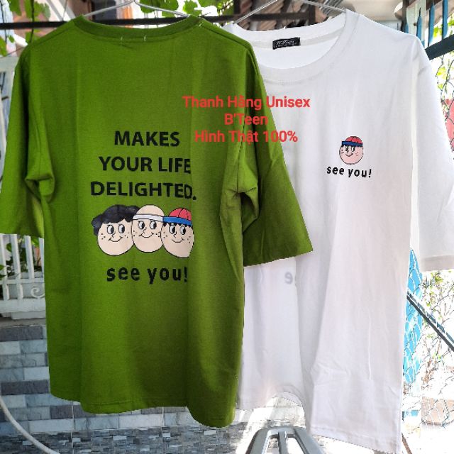 Áo thun tay lỡ [ % Hình Thật ] Unisex See You...