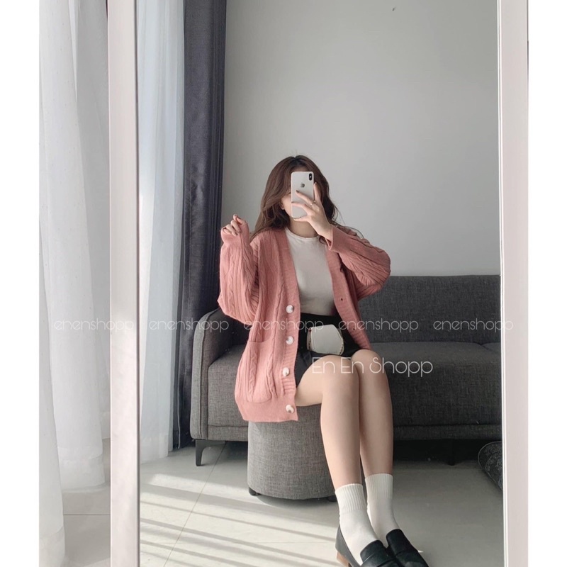 ÁO KHOÁC CADIGAN LEN THỪNG (len mịn)