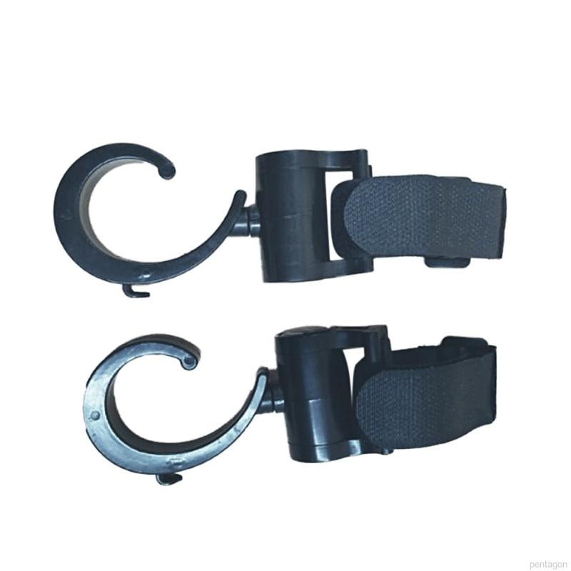 Bộ 2 cái móc treo đồ gắn xe đẩy em bé xoay được 360 độ