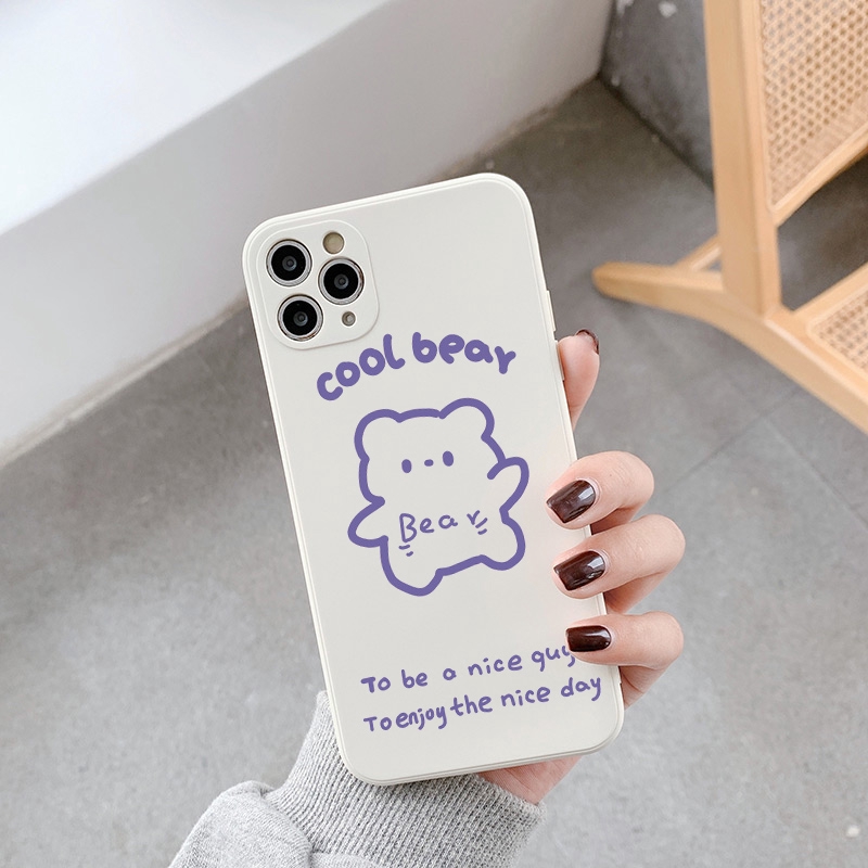 Ốp lưng iphone cạnh vuông cool bear 5/5s/6/6plus/6s/6splus/7/7plus/8/8plus/x/xr/xs/11/12/pro/max/plus/promax -Awifi M5-3