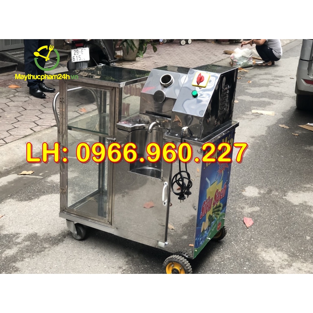 Máy ép mía tạo bọt, máy ép mía 1500W, ép chậm 1 lần là kiệt nước