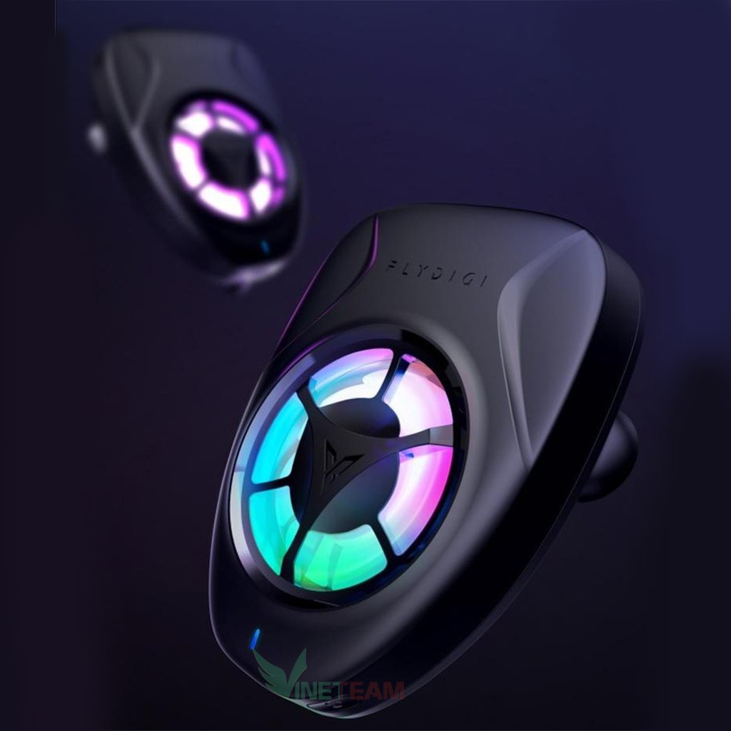 Flydigi Wasp Wing |PHIÊN BẢN MỚI CÓ KẸP | Quạt tản nhiệt gaming cho điện thoại và máy tính bảng siêu mát, LED RGB-dc3927