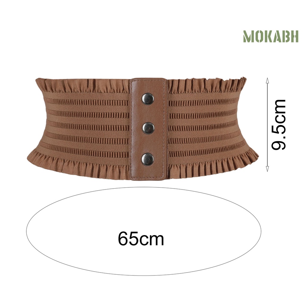 Thắt Lưng Bản Rộng Màu Trơn Co Giãn Tốt Thời Trang Dự Tiệc Cho Nữ