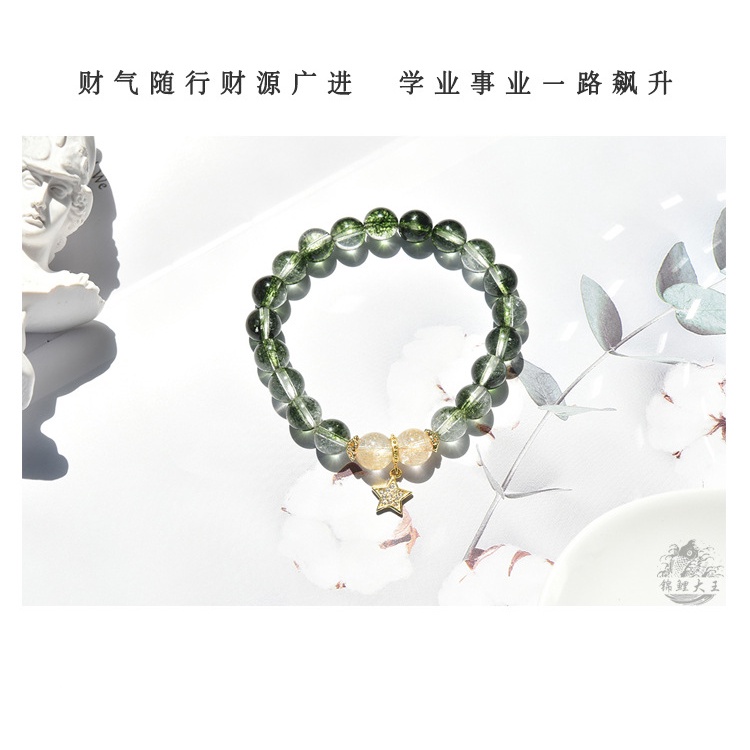 [Hàng Mới Về] Vòng Tay Đính Pha Lê Ngôi Sao Ma Xanh Thời Trang Mùa Hè Cho Nữ