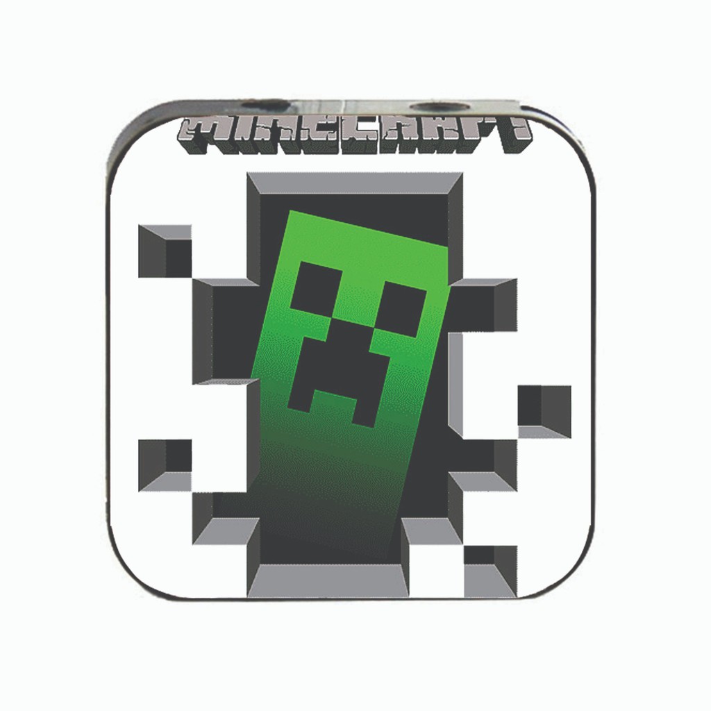 Máy nghe nhạc in hình Minecraft cầm tay mini tặng tai nghe cầm dây có mic và dây sạc mp3