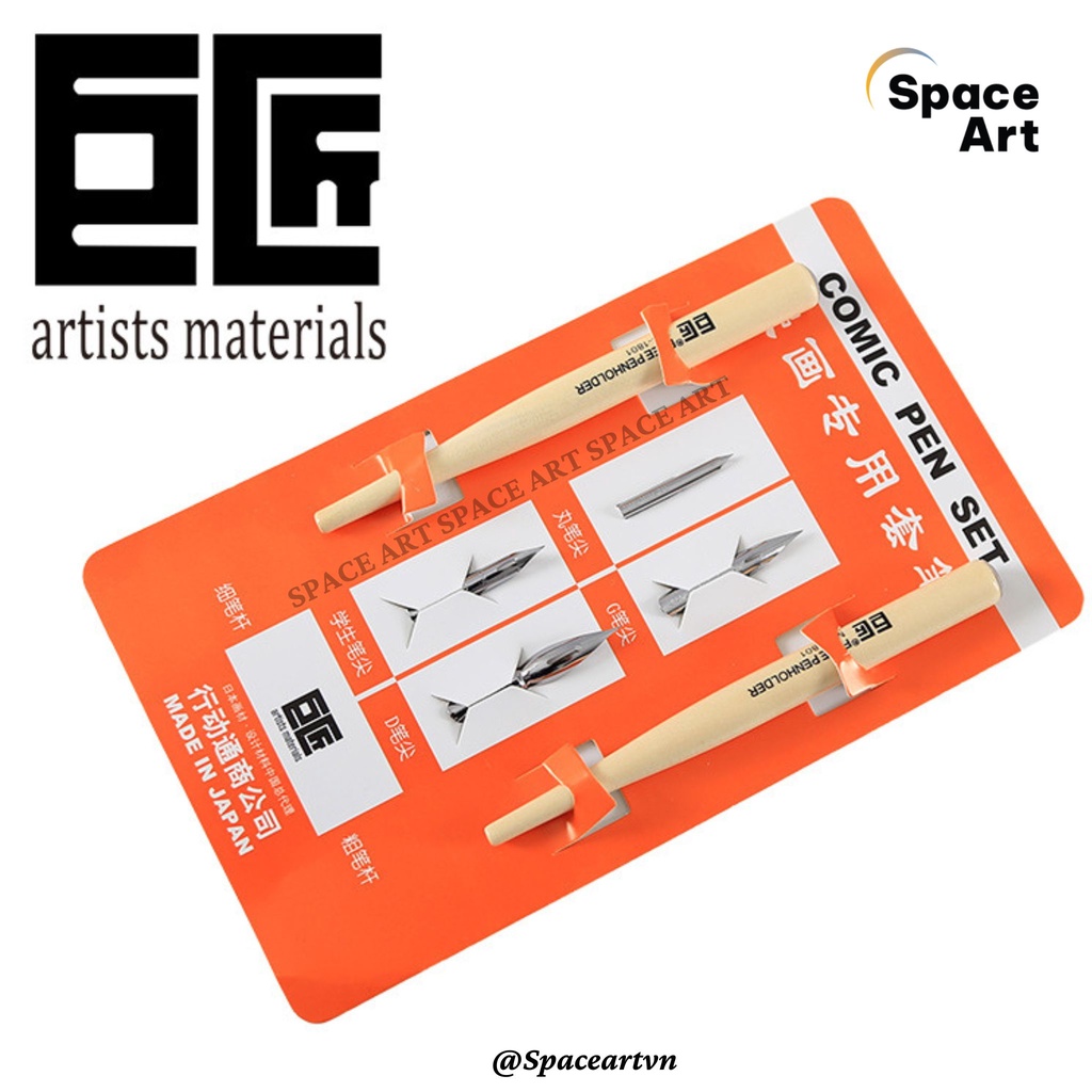 Bộ Bút Chấm Mực Comic Pen Set  luyện chữ,vẽ truyện tranh