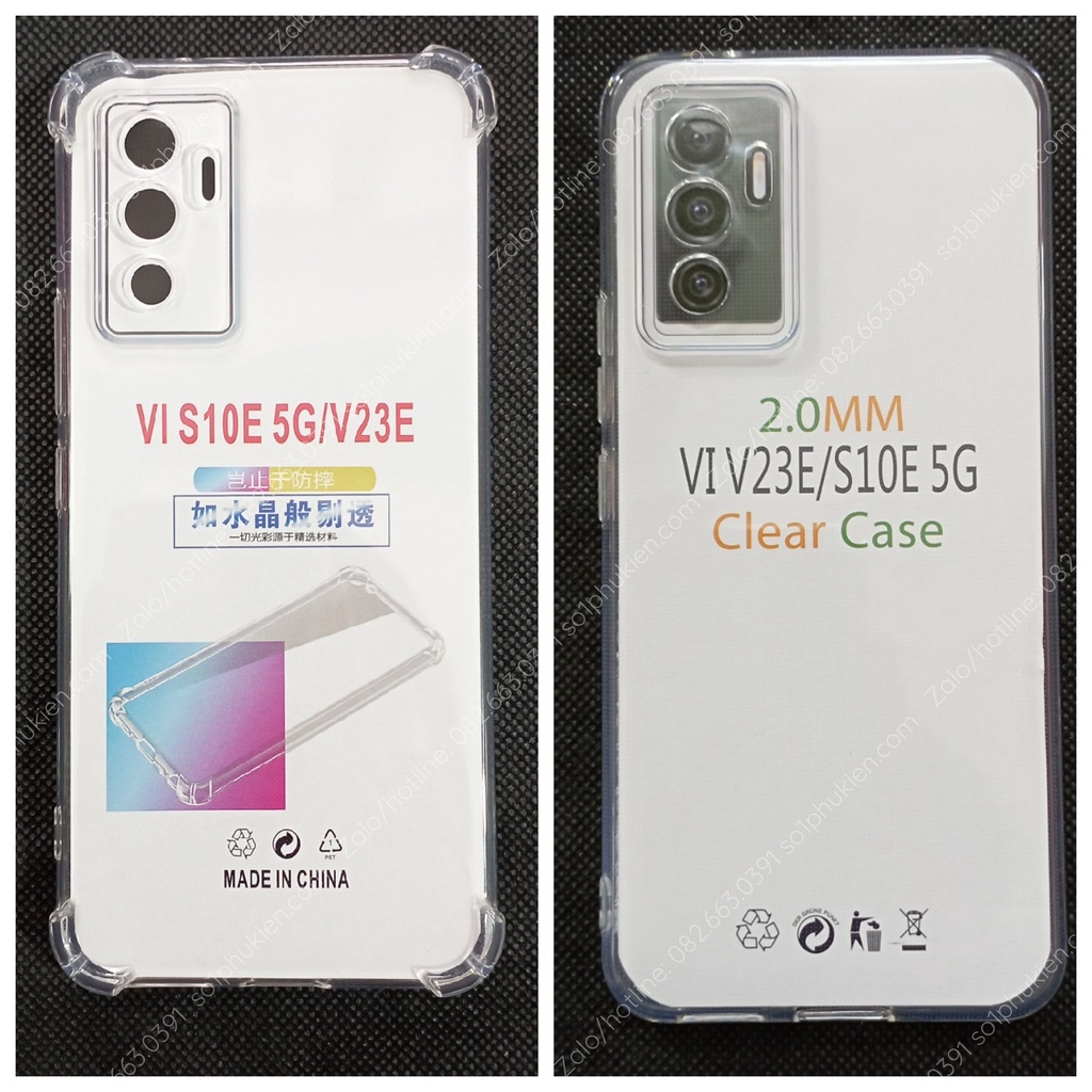 Ốp lưng Vivo V23E 5G  loại chống sốc, dẻo trong suốt bảo vệ camera bền đẹp