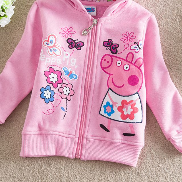 Áo Khoác Bé Gái Chú Heo Peppa Pig Đáng Yêu Từ 2-6 Tuổi