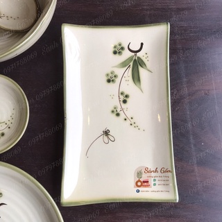 (BÁN LẺ) ĐĨA SỨ BÁT TRÀNG VẼ ĐÀO CHUỒN