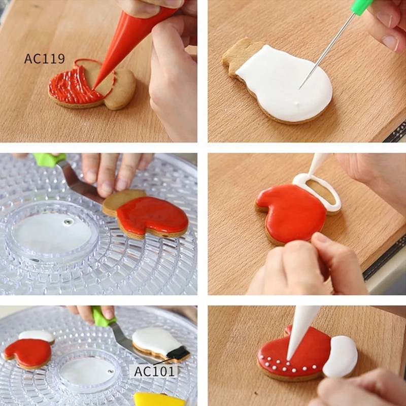 Set 5 khuôn cắt bánh quy bằng thép không gỉ chủ đề giáng sinh