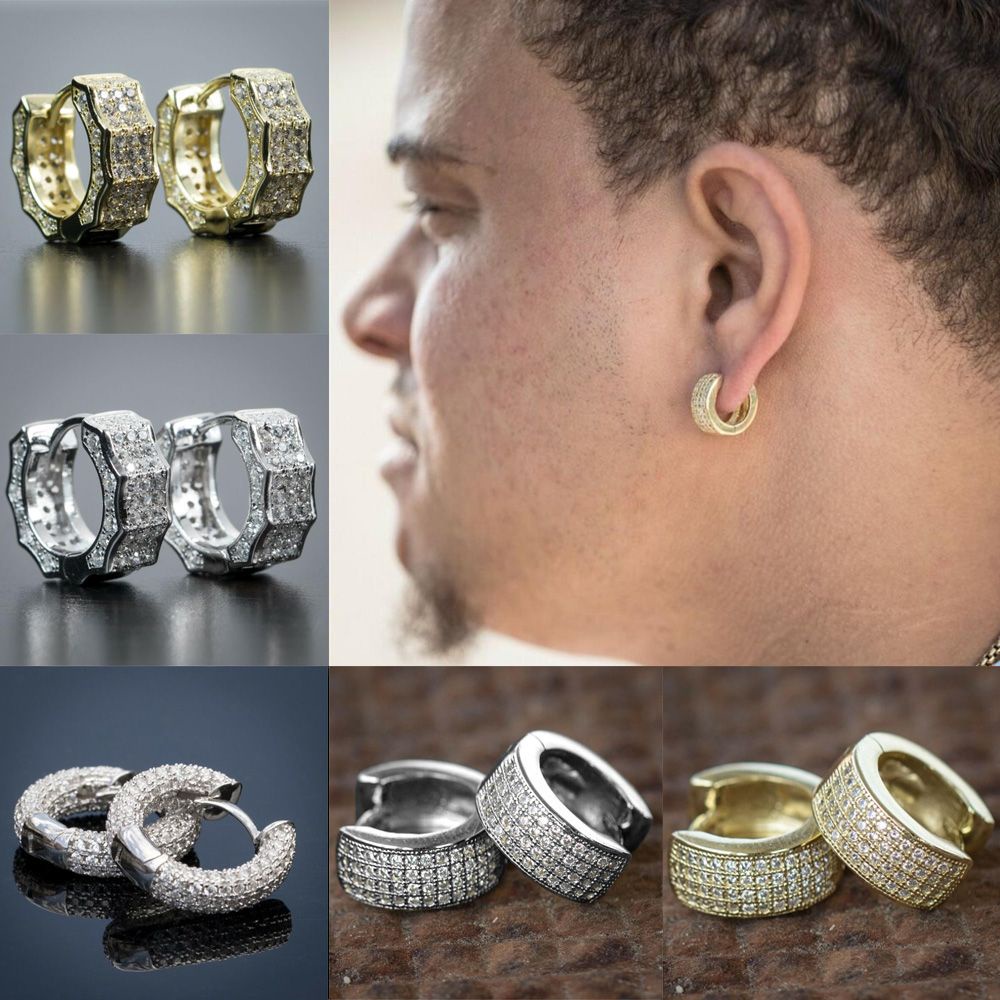 Khuyên Tai Đính Đá Zircon Thời Trang Dễ Thương|Khuyên Tai Nữ Trang Dáng Tròn Đính Đá Xinh Xắn