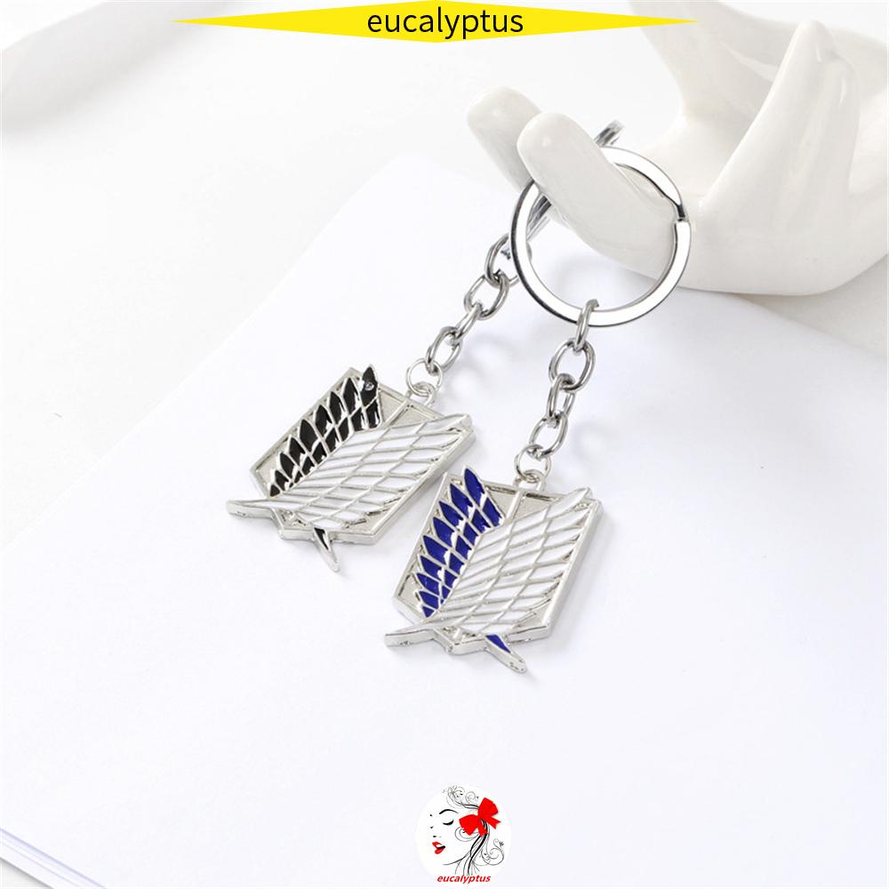 Móc khóa hợp kim hình đôi cánh hóa trang phim Attack on Titan nhiều màu