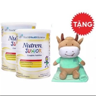 Combo 4 lon sữa bột Nutren Junior 800g tặng kèm bộ gối mền