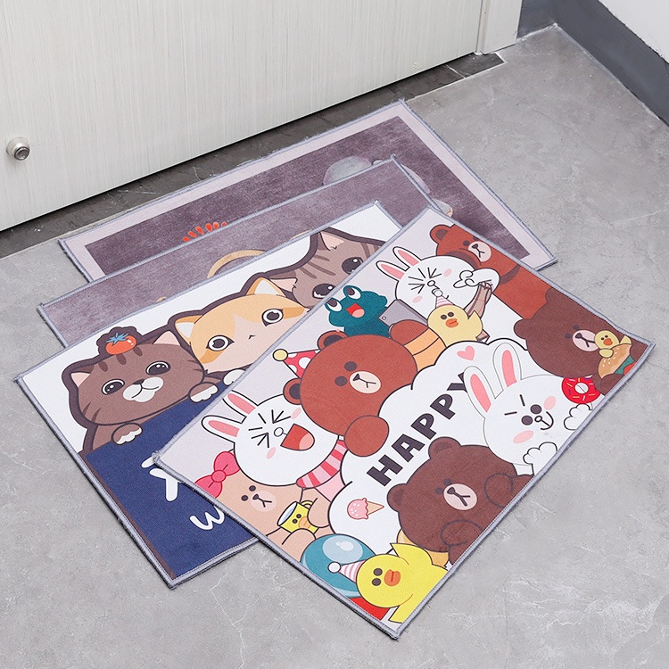 Thảm Lau Chân 3D Size 40x60cm, Thảm Chùi Chân Trải Sàn Nhà Thấm Hút Nước
