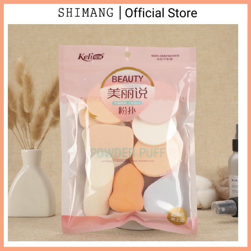 Full Túi 12 Miếng Trang Điểm Kem Nền Phấn Phủ KELI Puff KMTD1