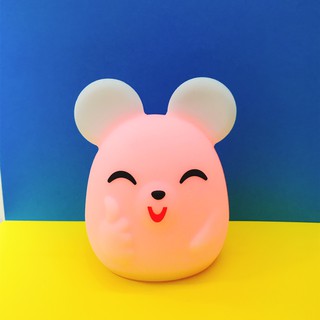 ĐÈN NGỦ HÌNH THÚ CON CHUỘT AN TOÀN DỄ THƯƠNG CAO SU SILICON LED CHO BÉ