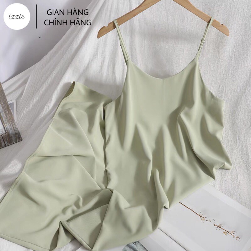 Váy hai dây kiểu dáng basic lụa kate màu pastel V557 Izzie, mềm mịn, mát mẻ dễ phối đồ